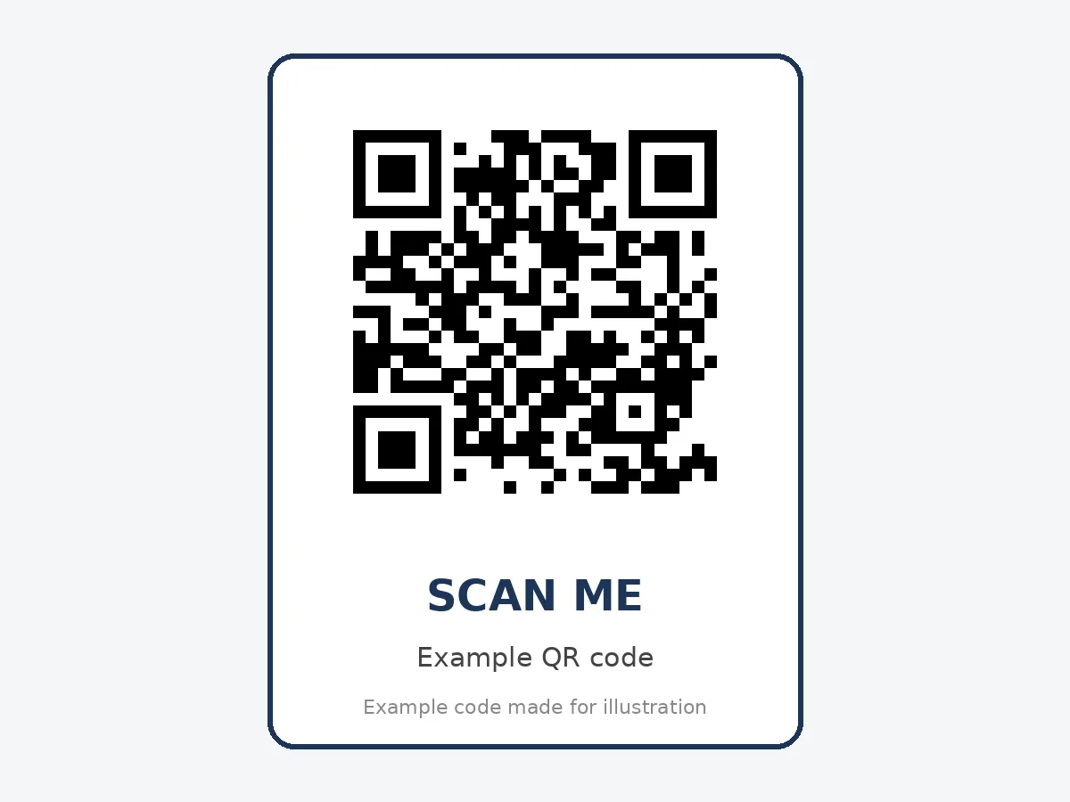 Example URL QR code that opens a portfolio website