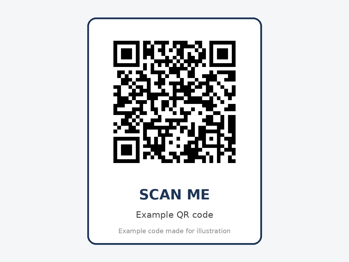 Example URL QR code linking to an online product manual